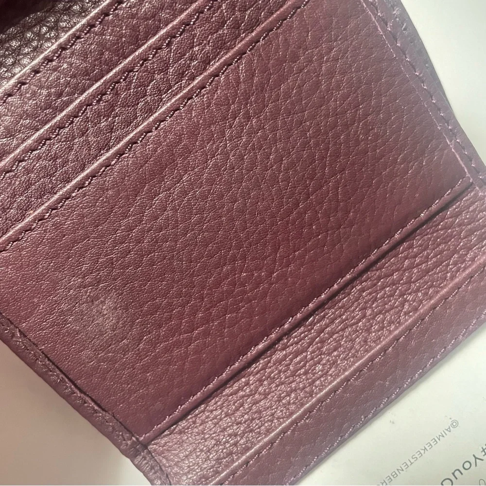 Aimee Kestenberg Zip It Up Trifold Leather Wallet in True Plum - Picture 4 of 13